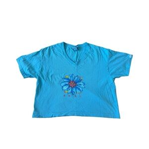 Fresh Produce Flowet Crop V Neck Tee